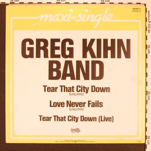 Kihn Band,Greg: Tear That City Down*2+1, Beserkley (96-6991-0), D Typ: 12" Best.-Nr.: A3409 Preis: 2,00 Euro
