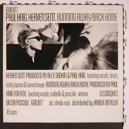 Haig,Paul: Heavensent+2, Les Disques duCrepuscule(600 817), UK, 83 - 12inch - A6700 - 1,00 Euro