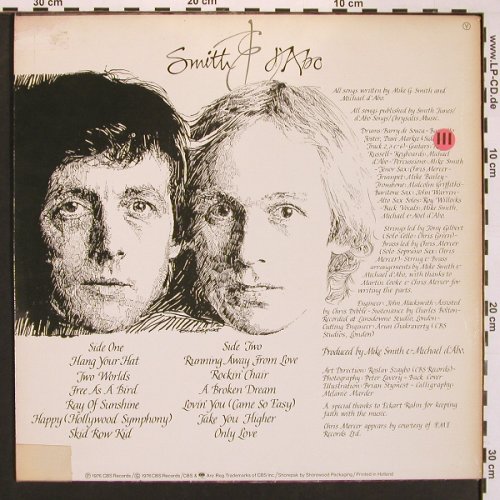Smith & d'Abo: Same, CBS (81583), NL,m-/vg+, 76 Typ: LP Best.-Nr.: A7839 Preis: 2,00 Euro