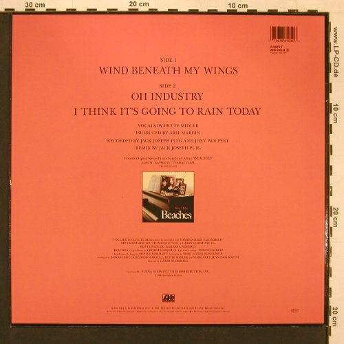 Midler,Bette: Wind Beneath My Wings+2, Atlantic(A8972T), D, 1988 - 12inch - B2938 - 3,00 Euro