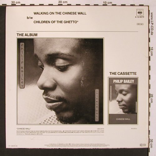Bailey,Philip: Walking On The Chinese Wall+1, CBS(A 12-6079), NL, 1985 - 12inch - B447 - 1,00 Euro
