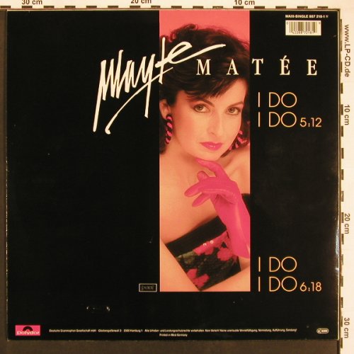 Matee,Mayte: I do I do *2, Polydor (887 218-1), D, 1988 Typ: 12" Best.-Nr.: B8113 Preis: 1,00 Euro