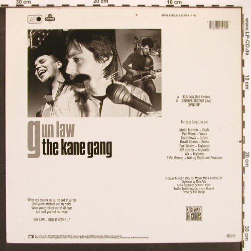 Kane Gang: Gun Law, Metronome(882 044-1ME), D, 1985 - 12inch - B8200 - 3,00 Euro