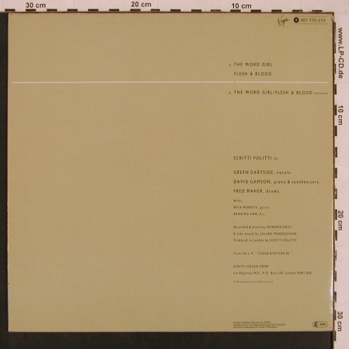 Scritti Politti: The Word Girl*2+1, Virgin(601 770-213), D, 1985 - 12inch - C1846 - 1,00 Euro