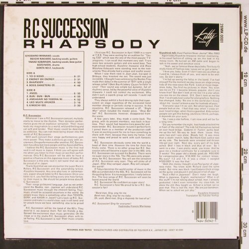 RC Succession: Rhapsody, m-/vg+, Kitty Rec.(28MK0001), J, 1980 - LP - C7860 - 2,00 Euro