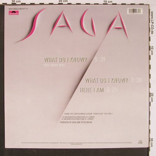 Saga: What Do I Know? (ShackMix)2+1, Polydor(881 977-1), D, 1985 - 12inch - C7922 - 1,00 Euro