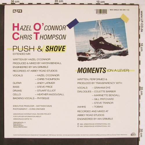 O'Connor,Hazel & ChrisThompson: Push & Shove(ex)/Moments, Greepeace(883 294-1), D, 1985 - 12inch - C8954 - 3,00 Euro
