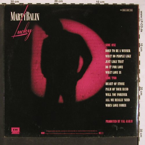 Balin,Marty: Lucky, EMI(064-400 155), D, 1983 - LP - C9025 - 5,00 Euro
