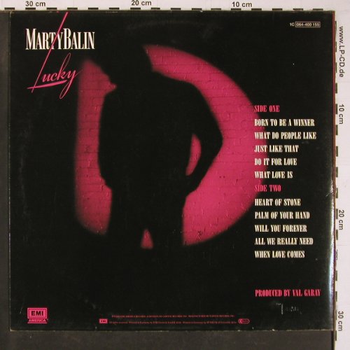 Balin,Marty: Lucky, EMI(064-400 155), D, 1983 - LP - C9025 - 2,00 Euro