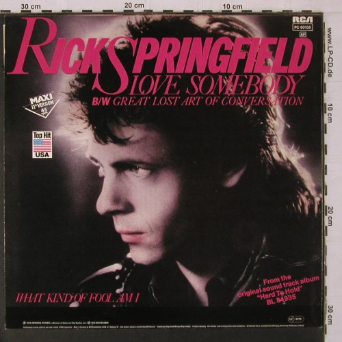 Springfield,Rick: Love Somebody+2, RCA(PC 60158), D, 1982 - 12inch - E1307 - 1,00 Euro