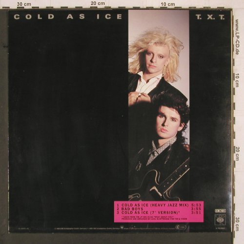 T.X.T.: Cold As Ice*2+1, CBS(A 12.6551), NL, 1985 - 12inch - E2922 - 1,00 Euro