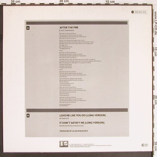 Daltrey,Roger: After The Fire+2, 10 Rec. (602 027-213), D, 1985 Typ: 12" Best.-Nr.: E4940 Preis: 1,00 Euro