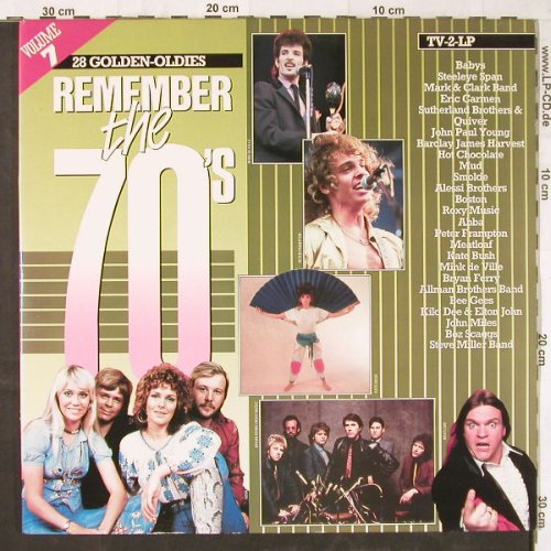 V.A.Remember The 70's: Vol.7,Abba...Bee Gees, Arcade(ADEH 161), NL, Foc, 1984 - 2LP - E5696 - 5,00 Euro