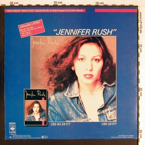 Rush,Jennifer: Ring Of Ice+2, ext.mix, CBS (A12.4745), NL, 1984 Typ: 12" Best.-Nr.: E6062 Preis: 1,00 Euro