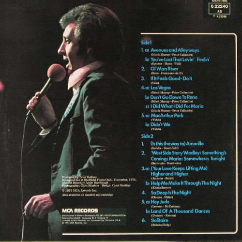 Christie,Tony: Live, Ri, MCA(6.22240 AS), D, 1975 - LP - E6101 - 5,00 Euro