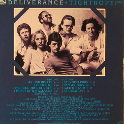 Deliverance: Tightrope, Global(0063.205), D, 1979 - LP - E9804 - 7,50 Euro