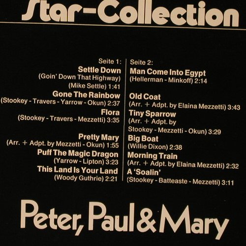 Peter,Paul & Mary: Star-Collection, MIDI(MID 26 001), D,  - LP - F1672 - 5,00 Euro