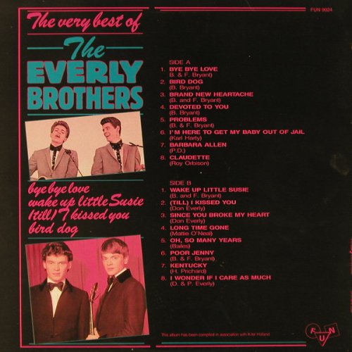 Everly Brothers: The Very Best Of, FUN(9024), B,  - LP - F1922 - 5,00 Euro
