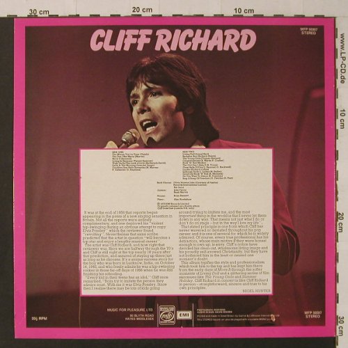 Richard,Cliff: Live!, Music For Pleasure(MFP 50307), UK, 1972 - LP - F4585 - 5,00 Euro