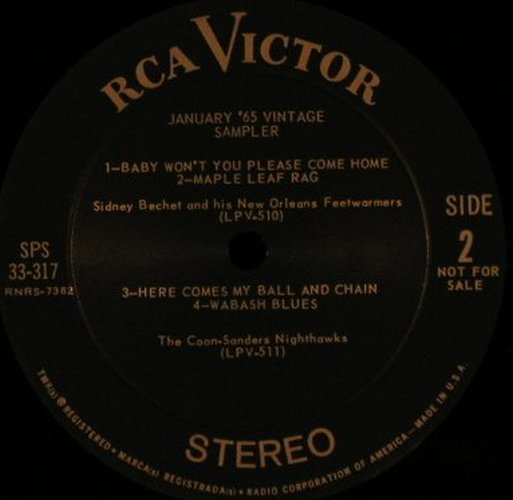 V.A.January '65 - Pop: Best of Series,Sampler,PromoNoCover, RCA Victor(SPS 33-317), US,vg+/--, 1965 - LP - F4613 - 7,50 Euro