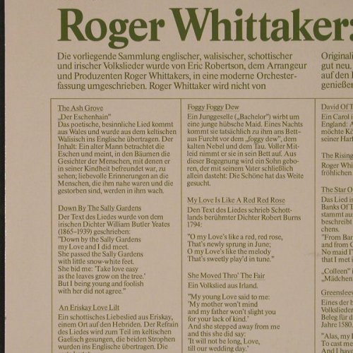Whittaker,Roger: Folk Songs, Metronome(0069.901), D,  - LP - F5427 - 5,00 Euro
