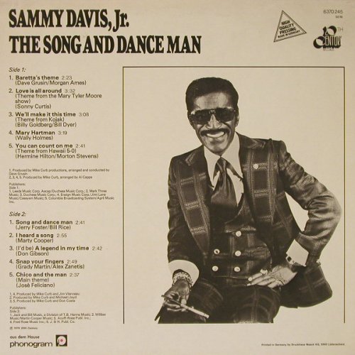 Davis Jr.,Sammy: The Song and Dance Man, 20th Century Fox(6370 245), D, 1976 - LP - F5442 - 5,50 Euro