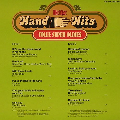 V.A.Heiße Hand Hits: Tolle Super Oldies, m-/vg+, Kamill Phonoclub(6803 141), D,  - LP - F5798 - 3,00 Euro
