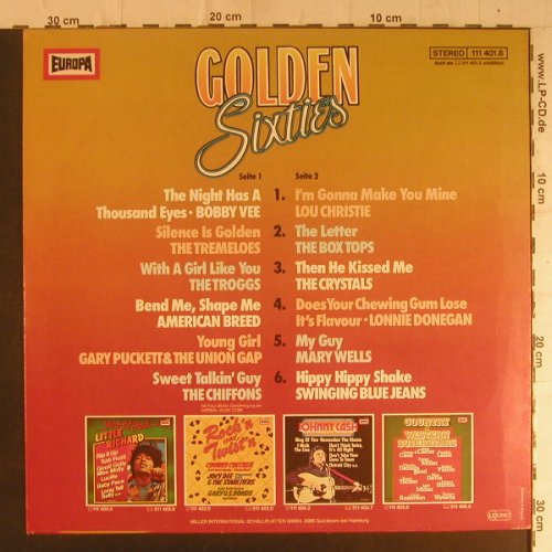 V.A.Golden Sixties: Bobby Vee,Tremelos,Troggs.., Europa(111 401.8), D, 1979 - LP - F5915 - 3,00 Euro