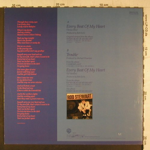 Stewart,Rod: Every Beat Of My Heart(Tartan Mix), WB(920 511-0), D, 1986 - 12inch - F6766 - 4,00 Euro