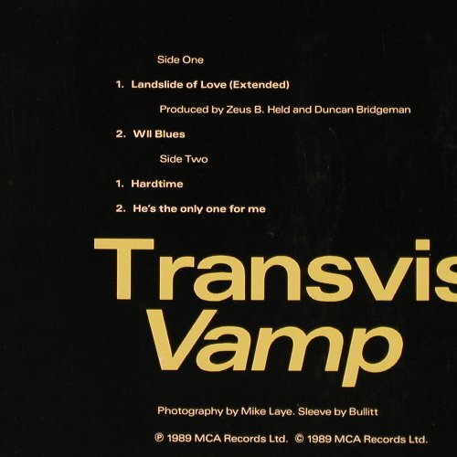 Transvision Vamp: Landslide Of Love+3, MCA (257 451-0 LB), D, 1989 Typ: 12" Best.-Nr.: F6900 Preis: 1,00 Euro