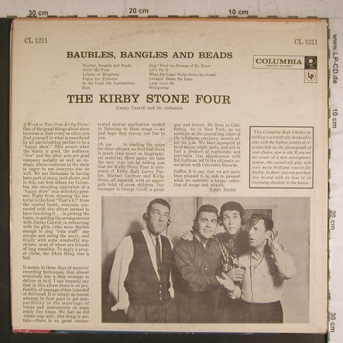 Stone Four,Kirby/J.Caroll & h.Orch: Baubles,Bangles and Beads, Columbia(CL 1211), US,vg+/vg+,  - LP - F7112 - 6,00 Euro