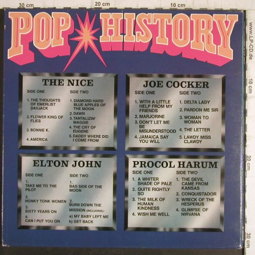 V.A.Pop History: Nice,Cocker,E.John,Procol Harum, Pickwick(R 10004), UK,  - 4LP - F8462 - 7,50 Euro
