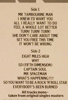 Byrds: The Original Singles Vol.1(65-67), Embassy/CBS(31 851), NL,Ri,1980,  - LP - F9463 - 5,00 Euro