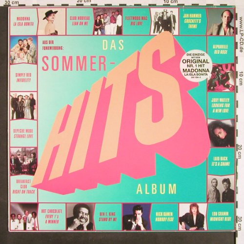 V.A.Das Sommer Hits Album: Modonna...Ben E.King, WEA(241 154-1), D, 1987 - LP - F9539 - 4,00 Euro