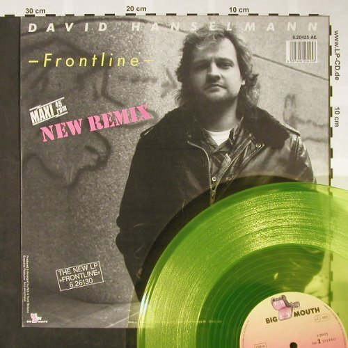 Hanselmann,David: Frontline*2 new rmx,greenClearVinyl, Big Mouth(6.20425 AE), D, 1985 - 12inch - H1587 - 2,00 Euro