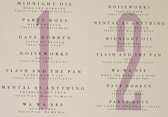 V.A.1985 Australian Rocks: Midnight Oil...Party Boys, m-/vg+, CBS(460 620 1), NL, 1988 - LP - H1721 - 4,00 Euro