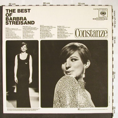 Streisand,Barbra: The Best of, CBS/Constanze(S 62 788), D,  - LP - H1822 - 7,50 Euro