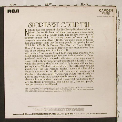 Everly Brothers: Stories We Could Tell, RCA Camden(CDS 1142), UK, Ri,  - LP - H2607 - 5,00 Euro