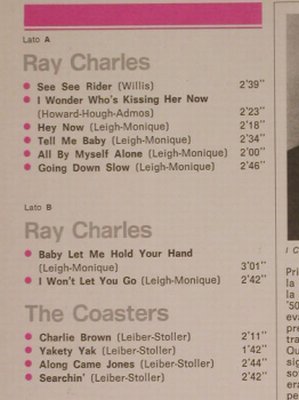 V.A.La Grande Storia Del Rock 5: Ray Charles, The  Coasters, Curcio(GSR-5), I, Foc,  - LP - H2678 - 5,00 Euro