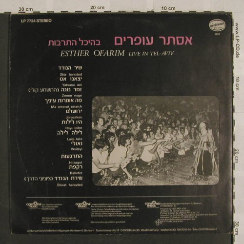 Ofarim,Esther: Live In Tel-Aviv, m /vg+, Contona Music(LP 7724), D,  - LP - H2723 - 3,00 Euro