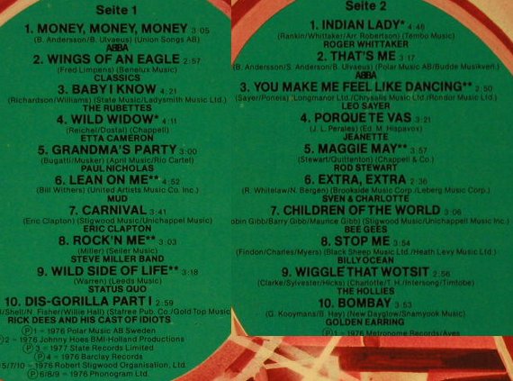 V.A.20 Original Top Hits'77: Abba,Rubettes..Golden Earring, Polystar(2475 514), D,  - LP - H3678 - 4,00 Euro