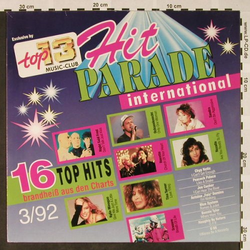 V.A.Hit Parade International: 3/92-Right Said Fred...U96, Top 13 Music Club(71 241 4), D, vg+/m-, 1992 - LP - H4075 - 3,00 Euro