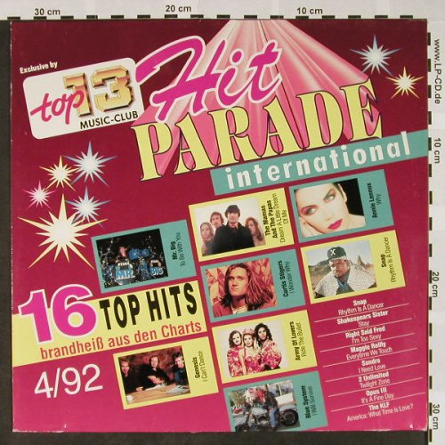 V.A.Hit Parade International: 4/92-Mr.Big...The KLF, Top 13 Music Club(71 242 2), D, 1992 - LP - H4076 - 4,00 Euro