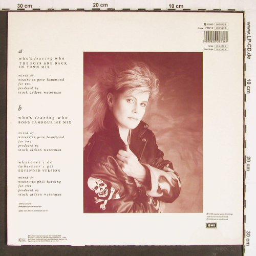 Dean,Hazel: Who's leaving who*2, remix, EMI (202573 6), D, 1988 Typ: 12" Best.-Nr.: H4242 Preis: 1,00 Euro
