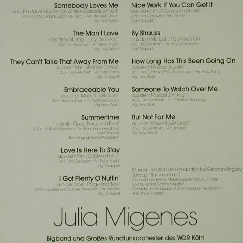 Migenes,Julia: Gershwin Love Songs, Ariola(202 867-366), D, 1981 - LP - H4620 - 5,50 Euro