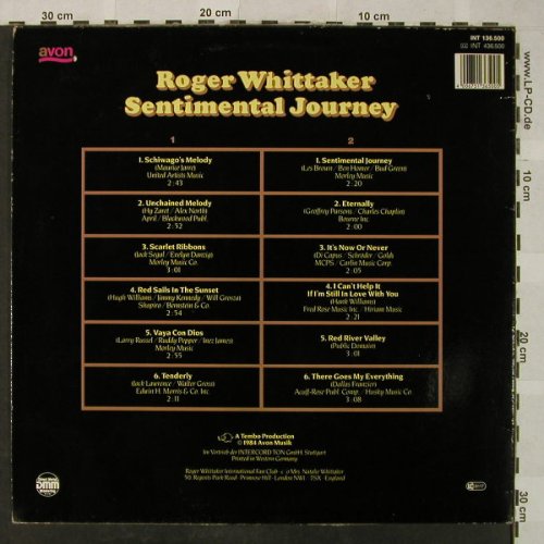 Whittaker,Roger: Sentimental Journey, Avon(INT 136.500), D, 1984 - LP - H5119 - 5,00 Euro