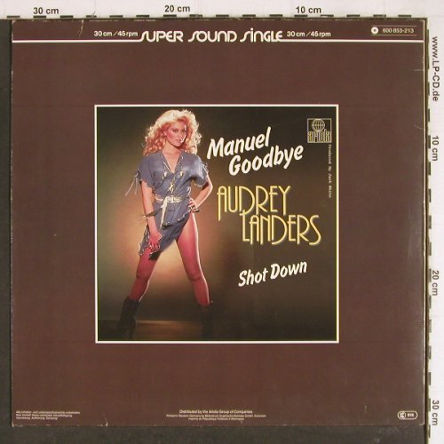 Landers,Audrey: Manuel Goodbye / Shot Down, Ariola (600 853-213), D, m-/vg+, 1983 Typ: 12" Best.-Nr.: H5229 Preis: 1,00 Euro