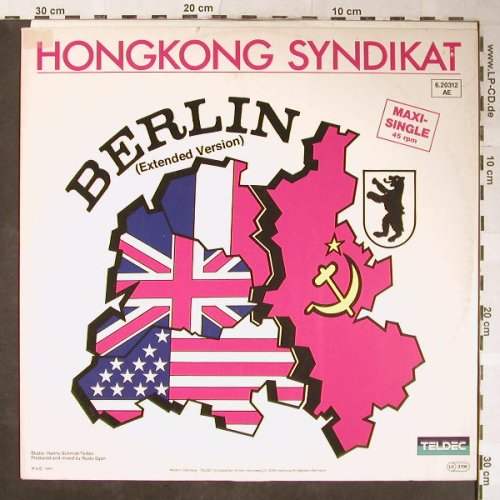 Hongkong Syndikat: Berlin *2, ext.vers., vg+/vg+, Teldec(6.20312 AE), D, 1984 - 12inch - H5349 - 3,00 Euro