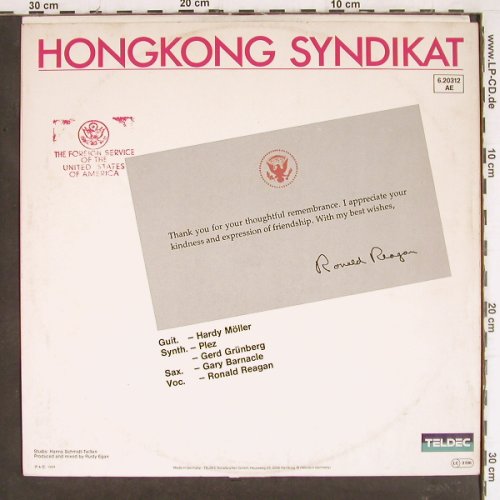 Hongkong Syndikat: Berlin *2, ext.vers., m-/vg+, Teldec(6.20312 AE), D, 1984 - 12inch - H5349 - 1,00 Euro