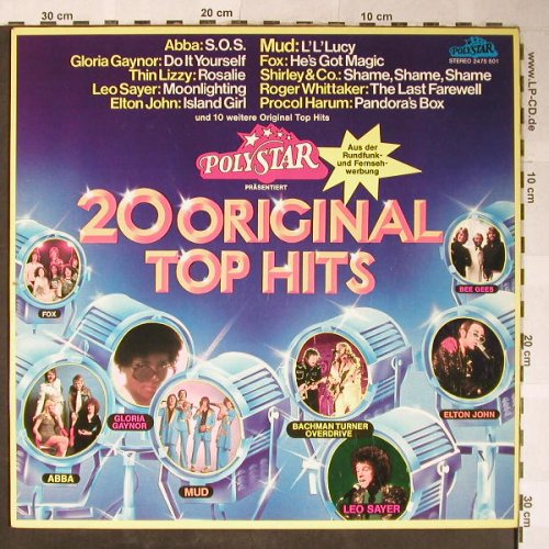 V.A.20 Original Top Hits: Abba..Roger Whittaker, Polystar(2475 501), D, 1975 - LP - H5428 - 4,00 Euro